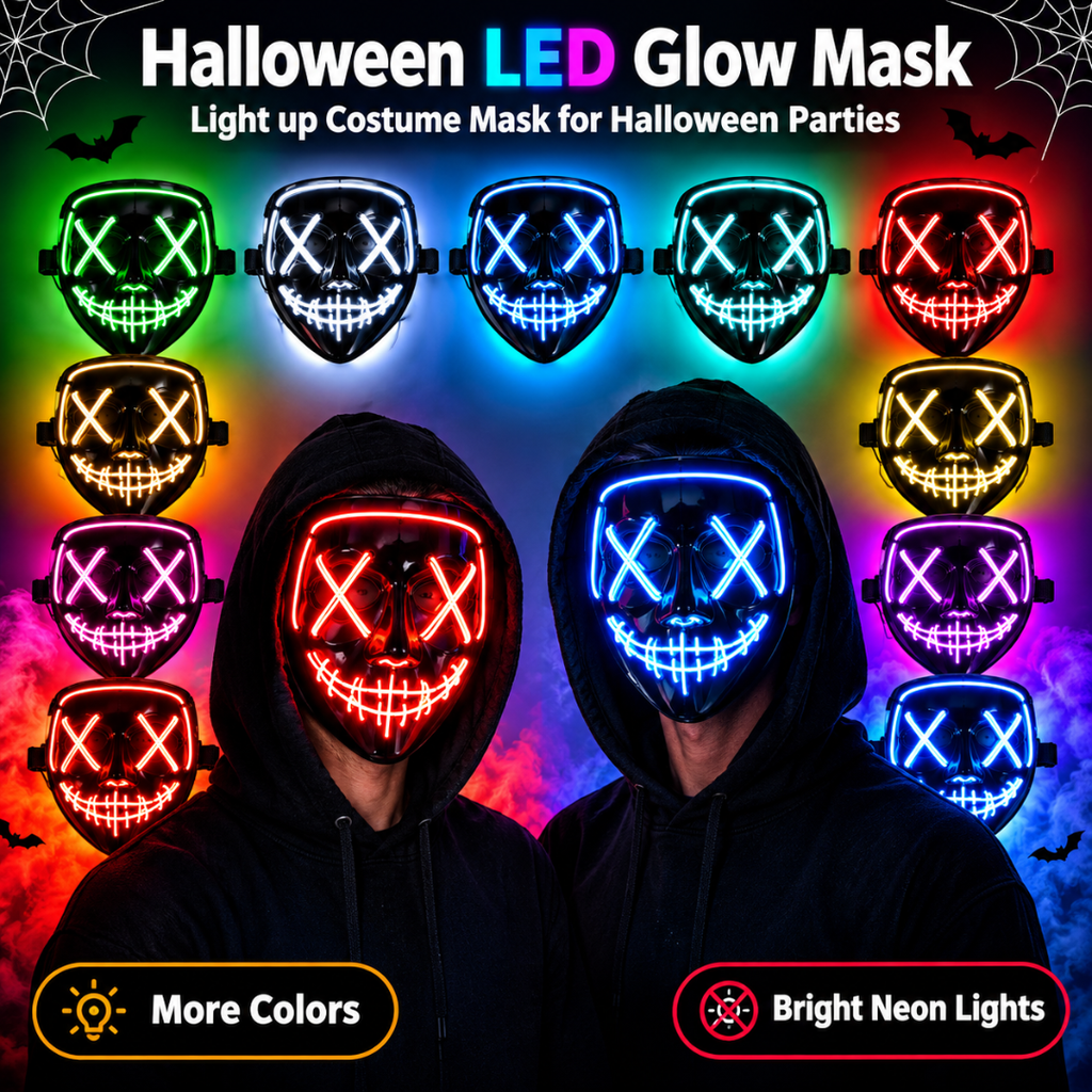 Mascara con luces LED para Hallowen