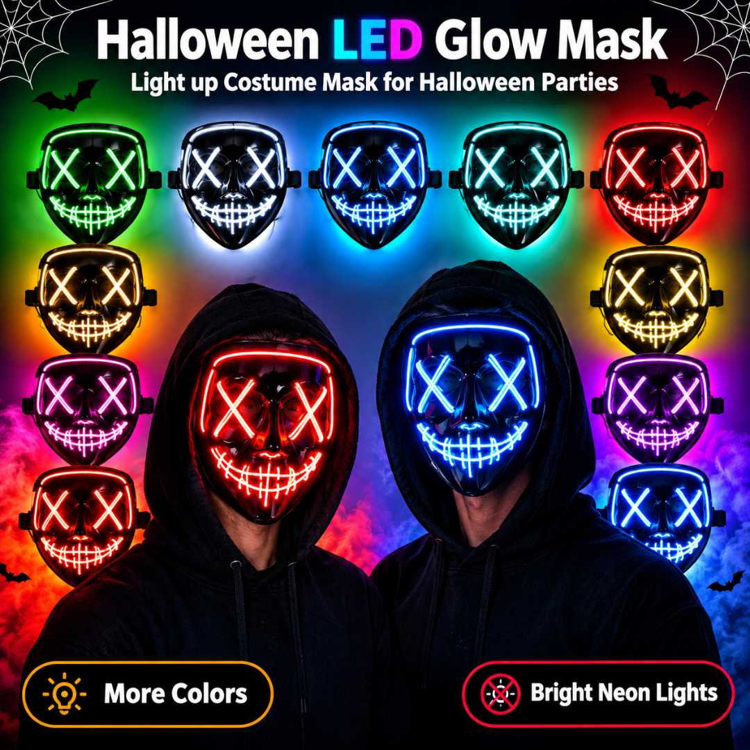 Mascara con luces LED para Hallowen