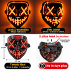 Mascara con luces LED para Hallowen