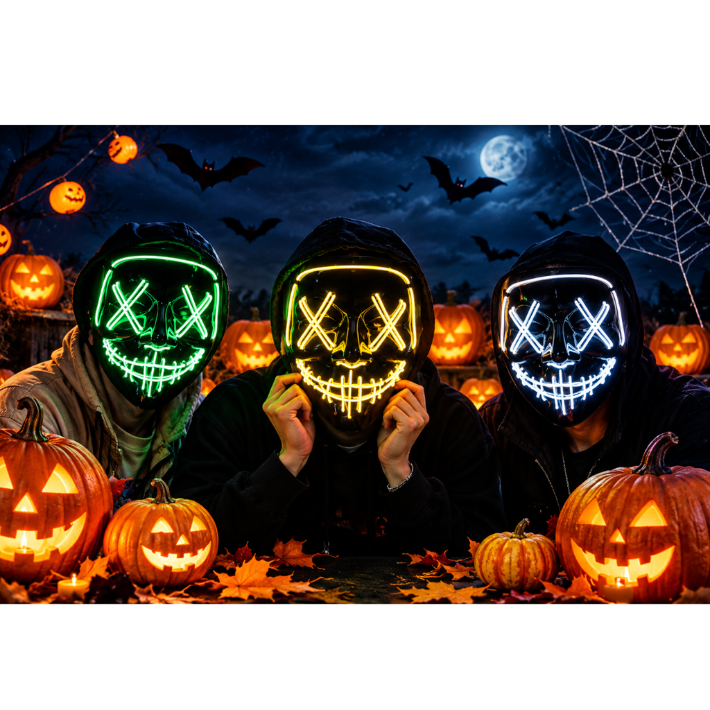 Mascara con luces LED para Hallowen